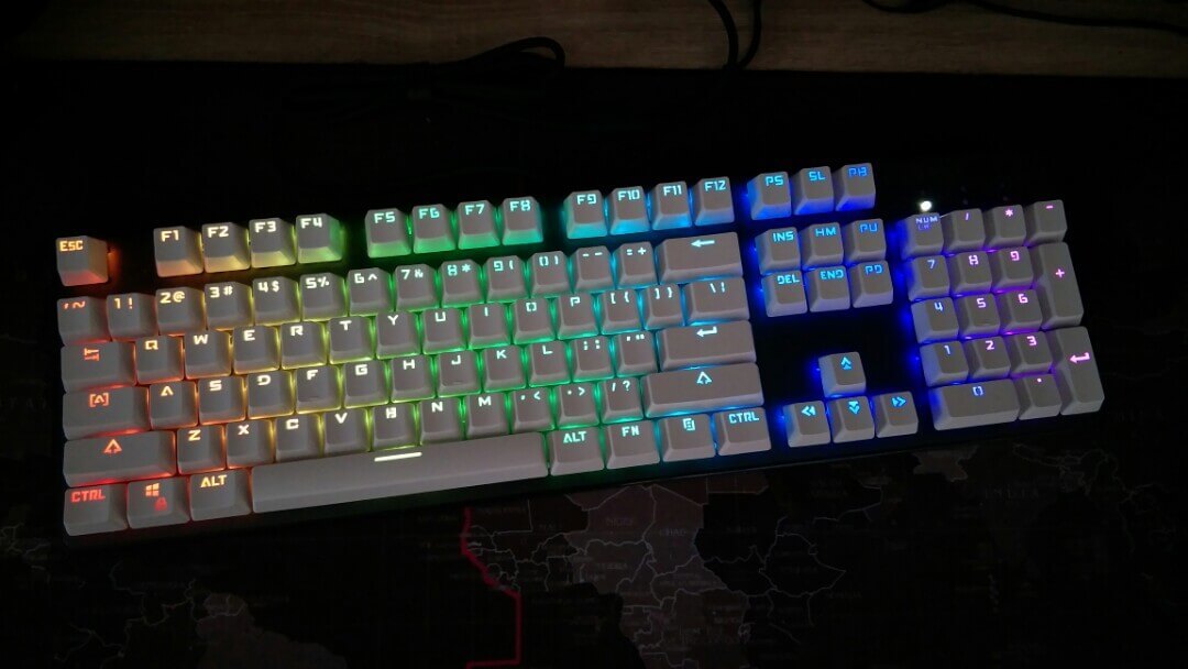 Example of an RGB backlight (or in-switch RGB lighting)