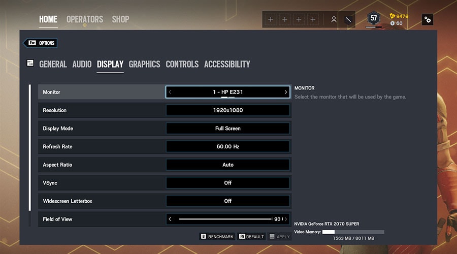The best settings for rainbow six siege - display settings